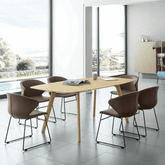 Span-B Modern Sled Base Dining Room Side Chair - Gavisco Office Furniture